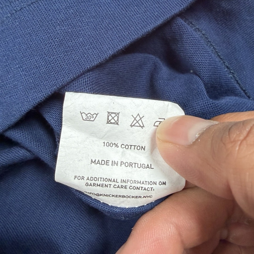 Knickerbocker NYC Shirt Pullover Crewneck Navy Basic Essential Mens Sz S Blue - Picture 4 of 8